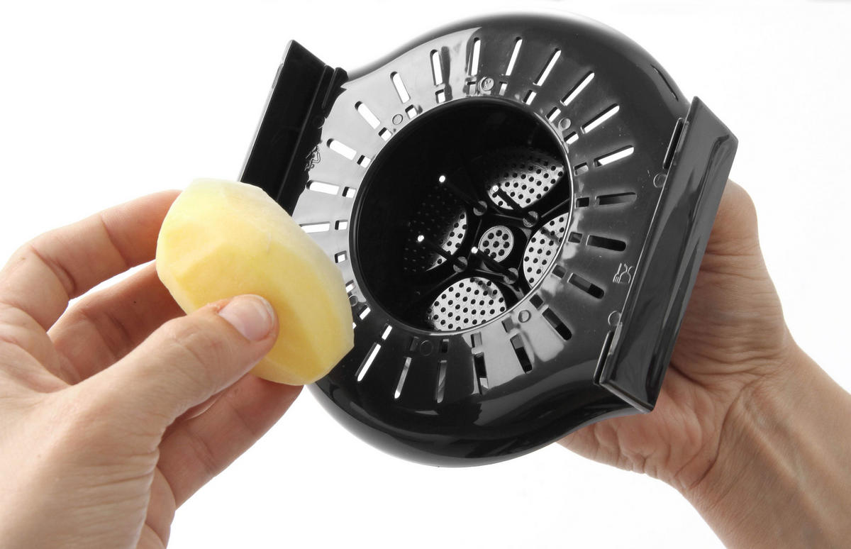 MANDOLINE Kunststoff V-Form - Schwarz, Kunststoff (13/8/34cm) - Hendi