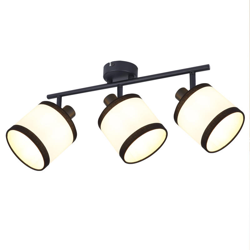 DECKENSTRAHLER Chapman Ⅲ 3-flammig 41/12/18 cm - Schwarz, Metall (41/12/18cm) - Nettlife