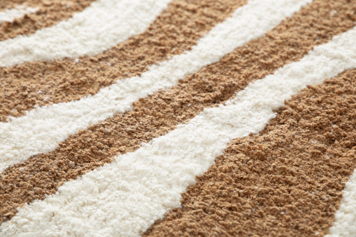 TEPPICH Design hochwertige Baumwolle bruin - Braun, Naturmaterialien (200/290cm) - AFK Living