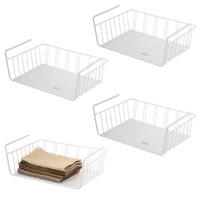 SCHRANKKÖRBE 4er-Set, weiß - Weiß, Metall (41/14/26cm) - eluno