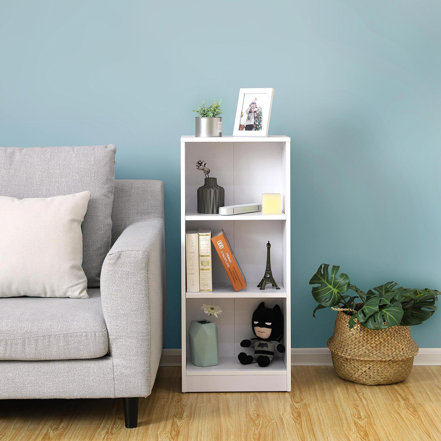 BÜCHERREGAL - Weiß, Holzwerkstoff (24/93/40cm) - Hansiro