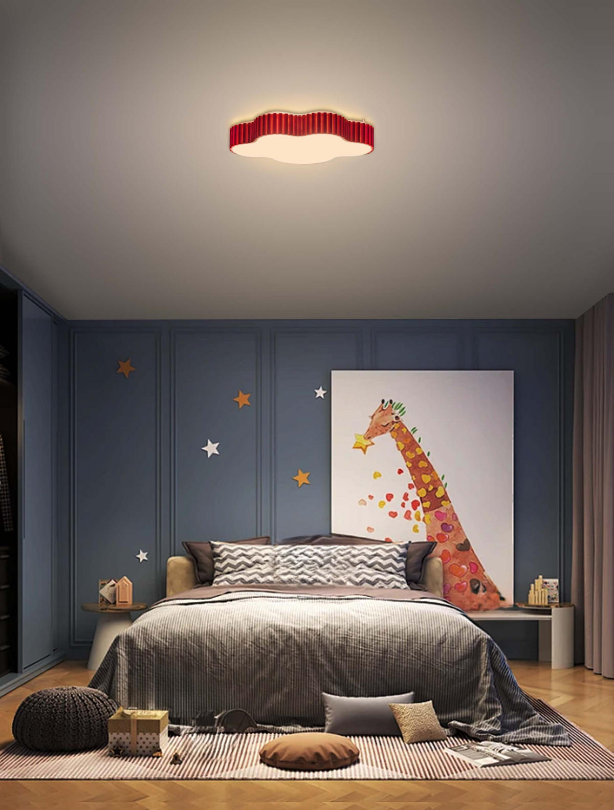 LED-KINDER-DECKENLEUCHTE Wolke Rosa 26 x 36 x 7 cm - Rosa, Kunststoff (26/36/7cm) - Northpoint