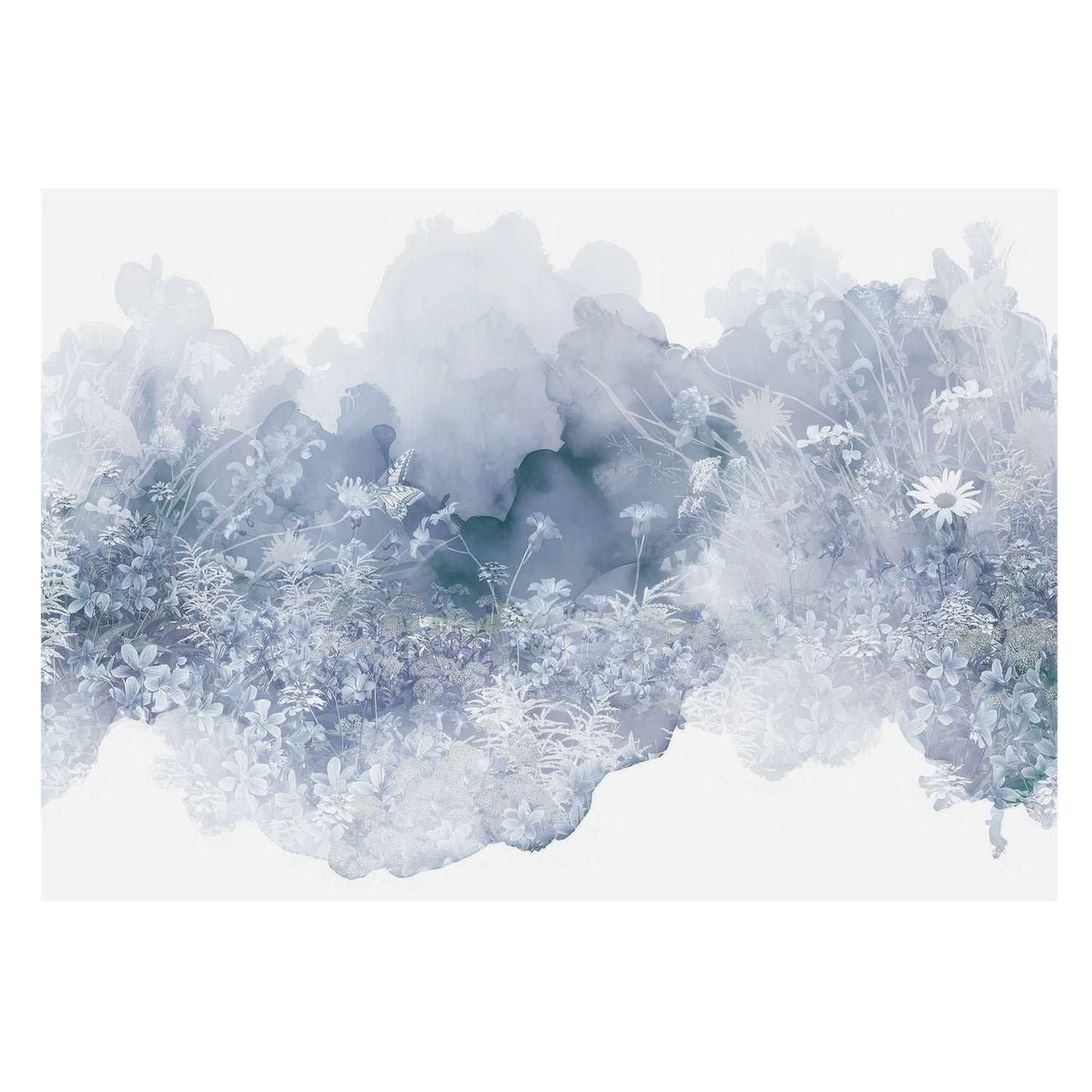 FOTOTAPETE 208x146 cm - Blumenwiese - Gelb, Textil (208/146cm) - Wallfluent