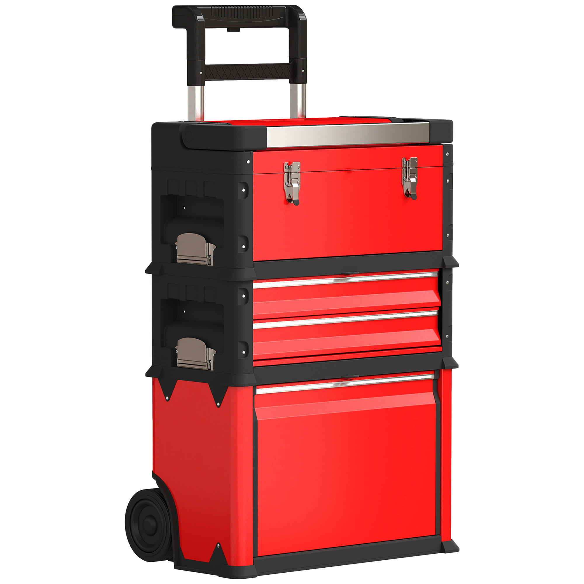 Homcom Werkstattwagen Rot 32x72x52 cm