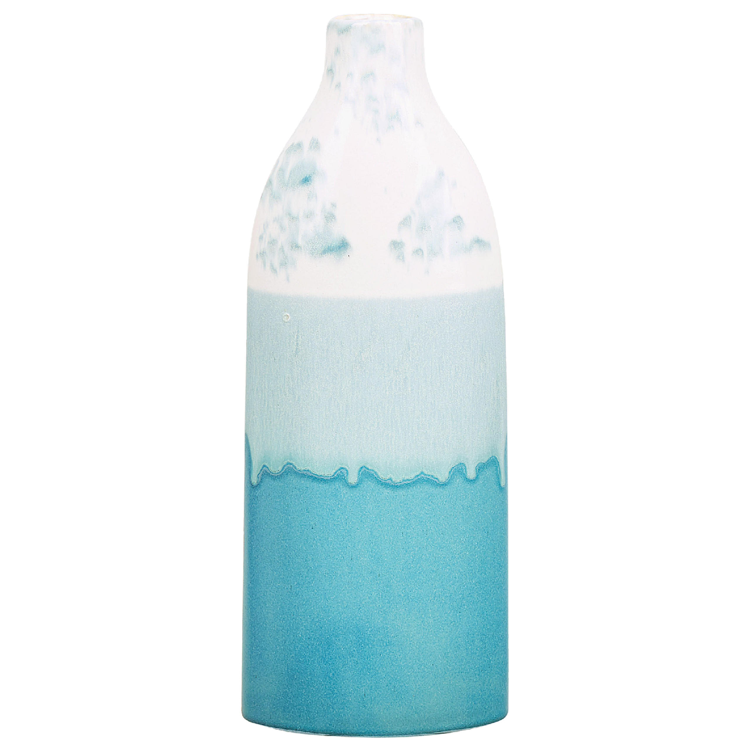 BLUMENVASE Steinzeug blau Callipolis - Blau, Stein (35cm) - Beliani