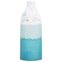 BLUMENVASE Steinzeug blau Callipolis - Blau, Stein (35cm) - Beliani