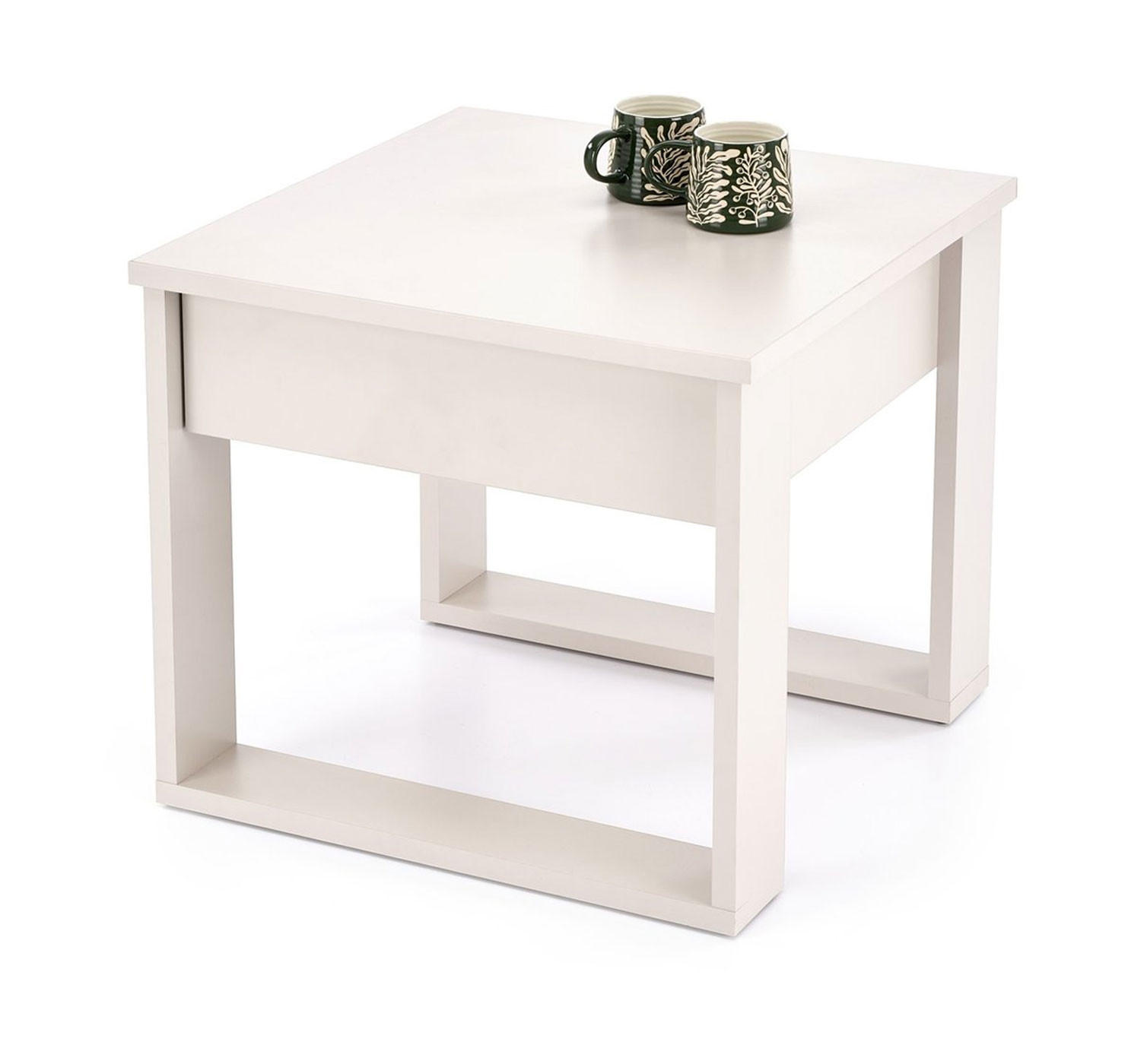COUCHTISCH Nea Kaschmir 60 / 60 / 52cm - Beige, Holz/Holzwerkstoff (60/60/52cm) - Feldmann-Wohnen