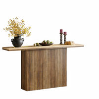 KONSOLENTISCH Holz Massivoptik 160 × 30 × 80 cm Natur - Ahornfarben, Holzwerkstoff (30/160/80cm) - Quality Elegance