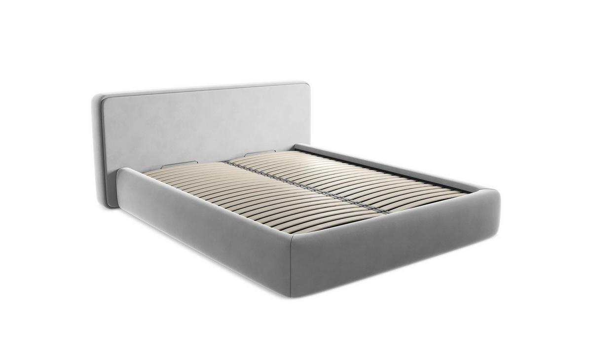 POLSTERBETT mit Bettkasten und Lattenrost 200x228 Beige - Beige/Creme, Kunststoff/Textil (180/200cm) - Makamii