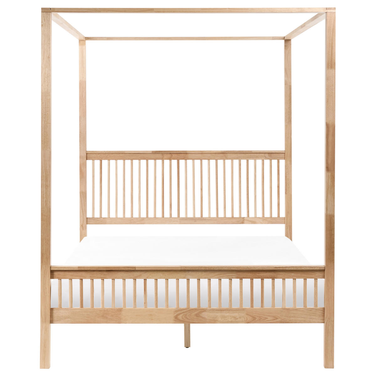 HIMMELBETT 160/200 cm Hellbraun Harfleur - Hellbraun, Holz (160/200cm) - Beliani
