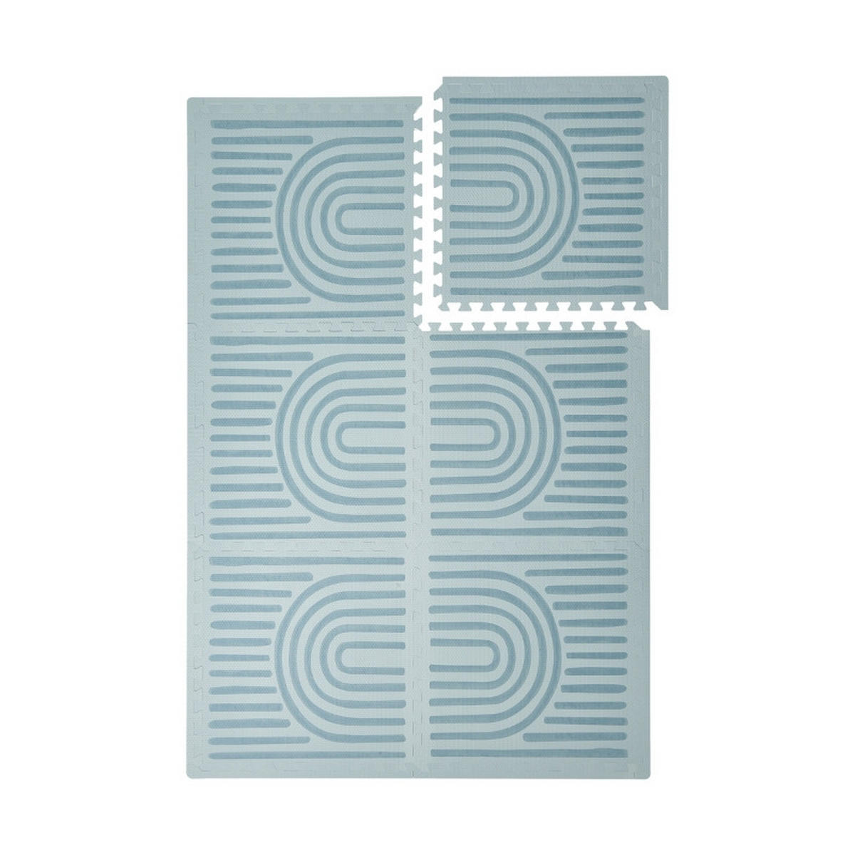 SPIELMATTE Linear Mineral blau 120x180 - Blau, Kunststoff (120/180cm)