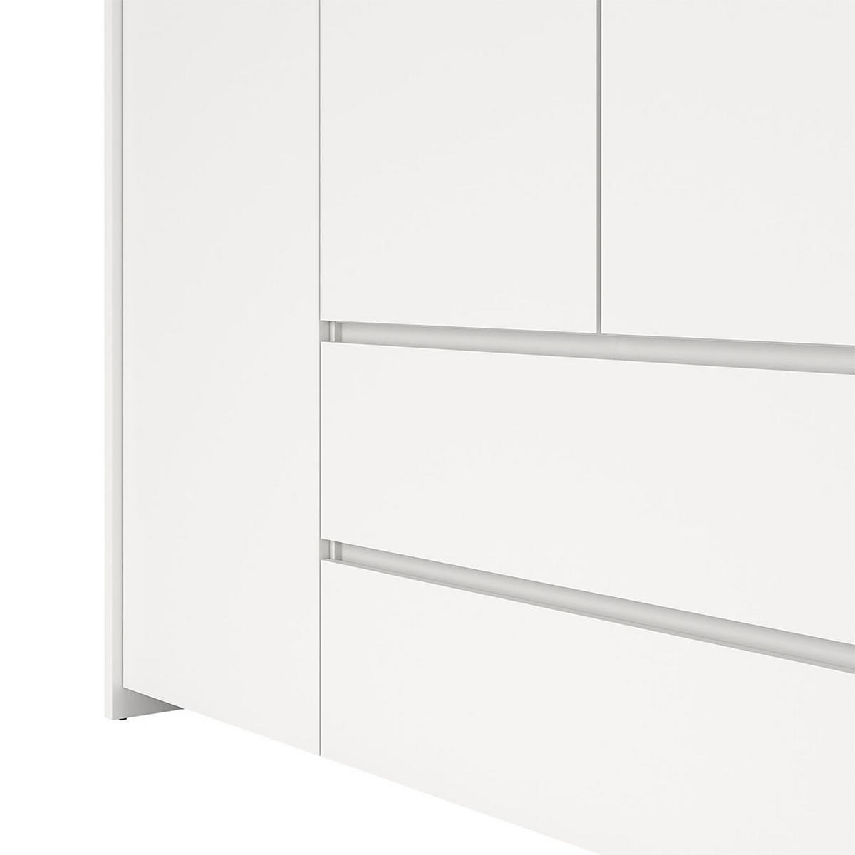 KLEIDERSCHRANK, Next, Weiß, Holzwerkstoff, 197 x 58 x 203 cm - Weiß, Holzwerkstoff (197/203/58cm) - ebuy24