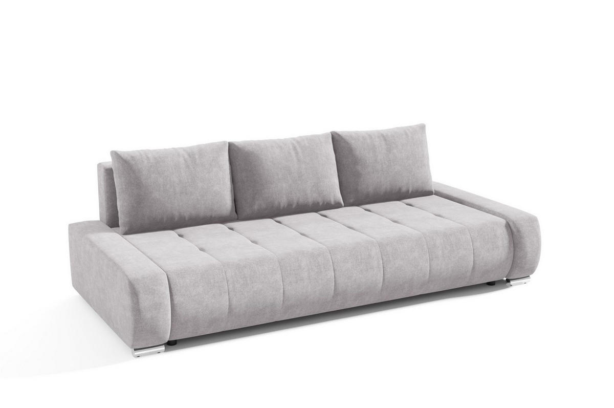 SCHLAFSOFA Vogar In Aston - Silberfarben, Holzwerkstoff/Textil (240/85/110cm) - Fun Möbel