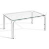 GARTENTISCH RAMBE Stahlrahmen, LOFT, Weiß - Weiß, Glas/Metall (65/95/41.5cm) - KONSIMO®