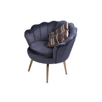SESSEL BIGCHAIR - Anthrazit/Goldfarben, Textil/Metall (70/78/52cm) - SAM