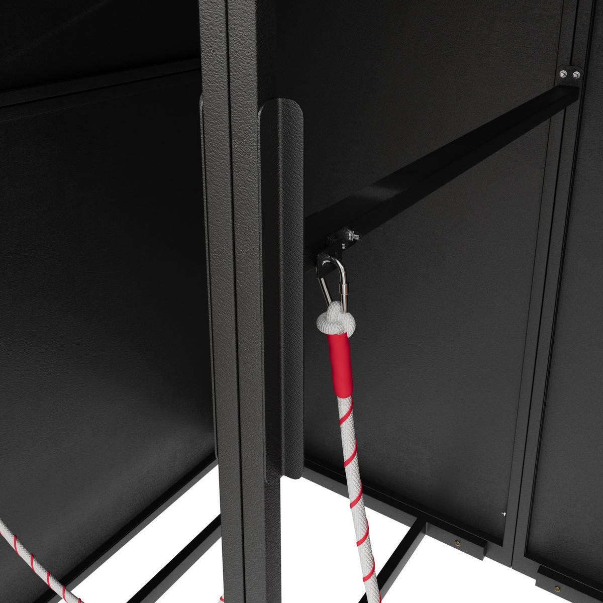 MÜLLTONNENBOX aus Stahl in Grau Holzoptik mit Pflanzdach & Schloss - Grau, Metall (264/124/80cm) - Modfu