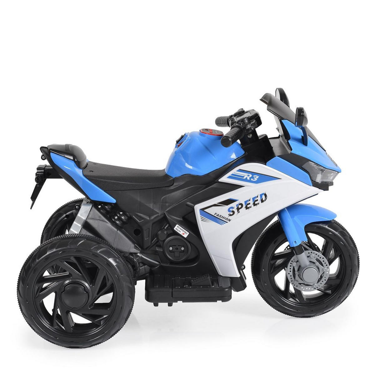 ELEKTROMOTORRAD Hurricane blau drei Räder, Musikfunktion, Rückwärtsgang - Blau, Kunststoff (82/45/55cm) - Moni