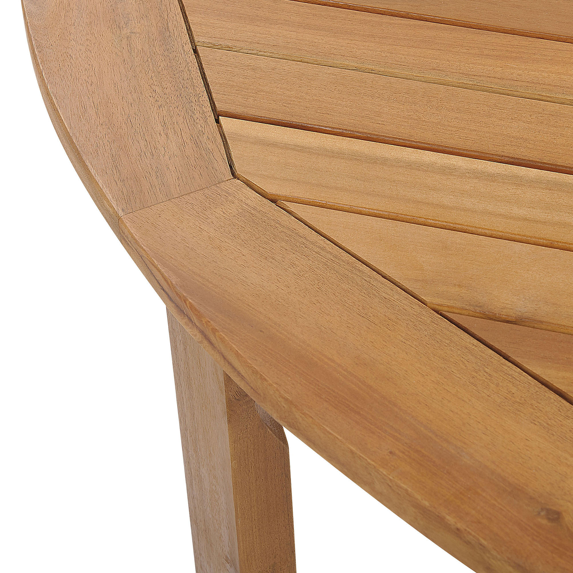 GARTENTISCH Akazienholz hellbraun 150 cm Tolve - Hellbraun, Holz (150/150/74cm) - Beliani