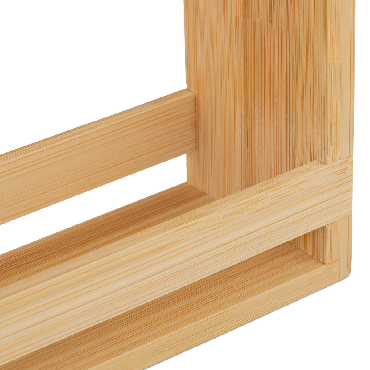 GEWÜRZREGAL - Hellbraun/Naturfarben, Holz (25.5/30.5/6.5cm) - Relaxdays