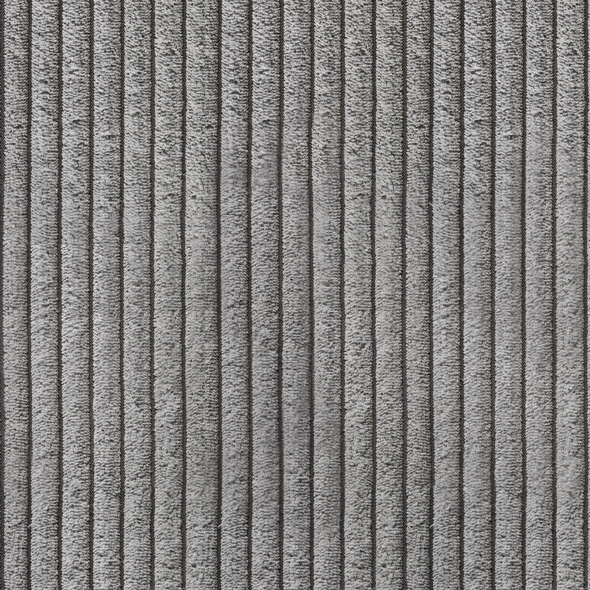 BIG HOCKER MADELINE Grau Cord - Grau, Textil (120/43/120cm) - KAWOLA