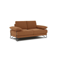 SOFA LORI 2-Sitzer, orange - Schwarz/Orange, Holzwerkstoff/Textil (185/87/96cm) - Courtois Laville