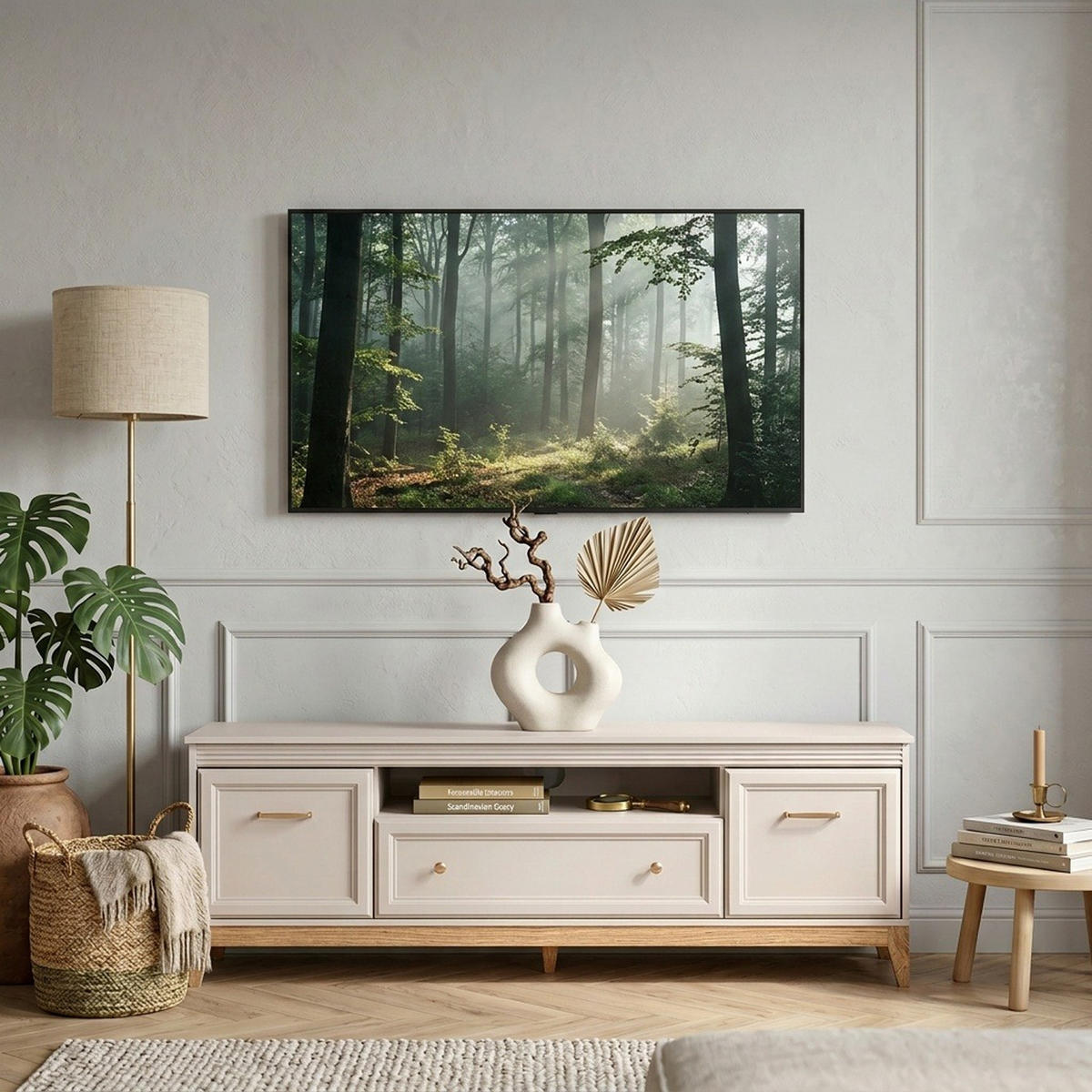 TV-LOWBOARD Windsor W-9 179 x 61,5 x 40,5 cm Kaschmir - Kaschmir/Eichefarben, Eichenholz/Holzwerkstoff (179/61.5/40.5cm) - Koseto
