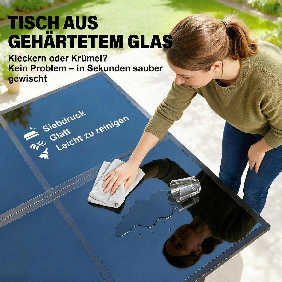 GARTENMÖBEL SET 5-teilig DE-09928 - Hellgrau, Metall - ComfortXL