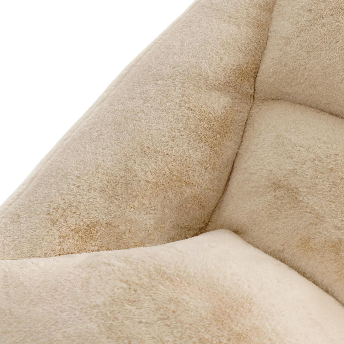 SITZSACK Sessel Natalia flauschig - Beige, Textil (97/73/84cm) - icon