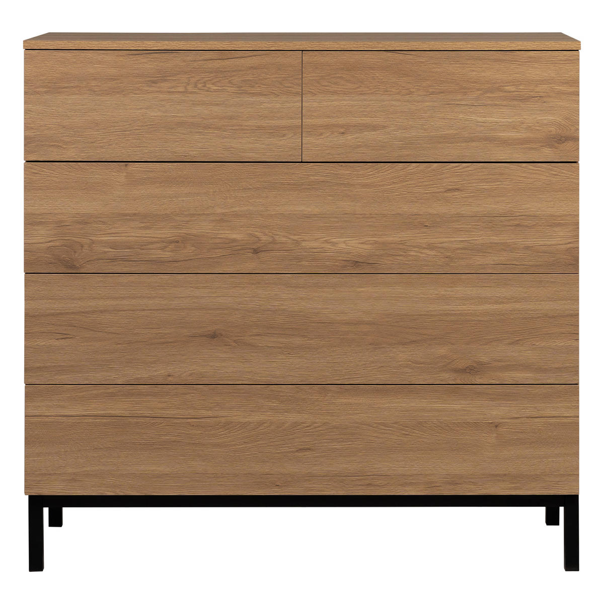 KOMMODE Kolb Natur 100 cm x 96 cm - Braun, Holzwerkstoff (100/96/40cm) - Kenay Home