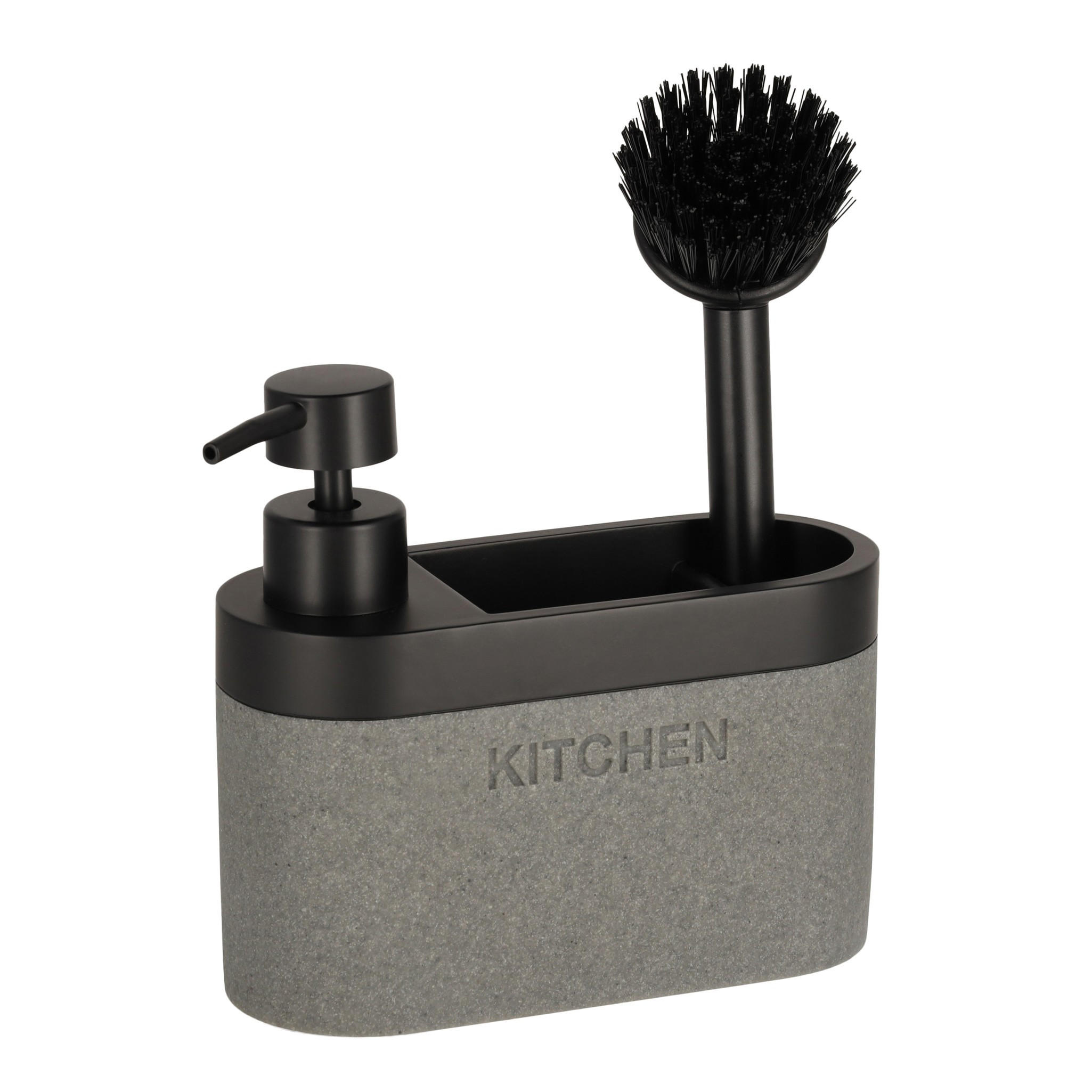 SEIFENSPENDER Bricko 3 22x16x6.5cm - Grau, Kunststoff (16/22/6.5cm) - home&you