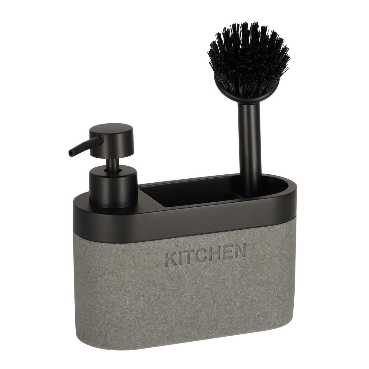 SEIFENSPENDER Bricko 3 22x16x6.5cm - Grau, Kunststoff (16/22/6.5cm) - home&you