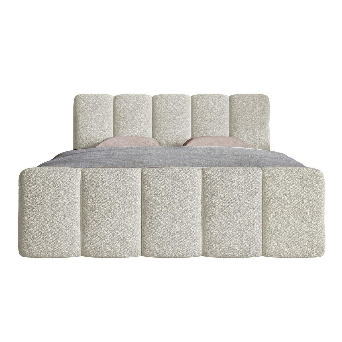 BOXBETT Manitoba 180/200 cm Bouclé Beige - Beige, Textil (180/200cm) - Juskys