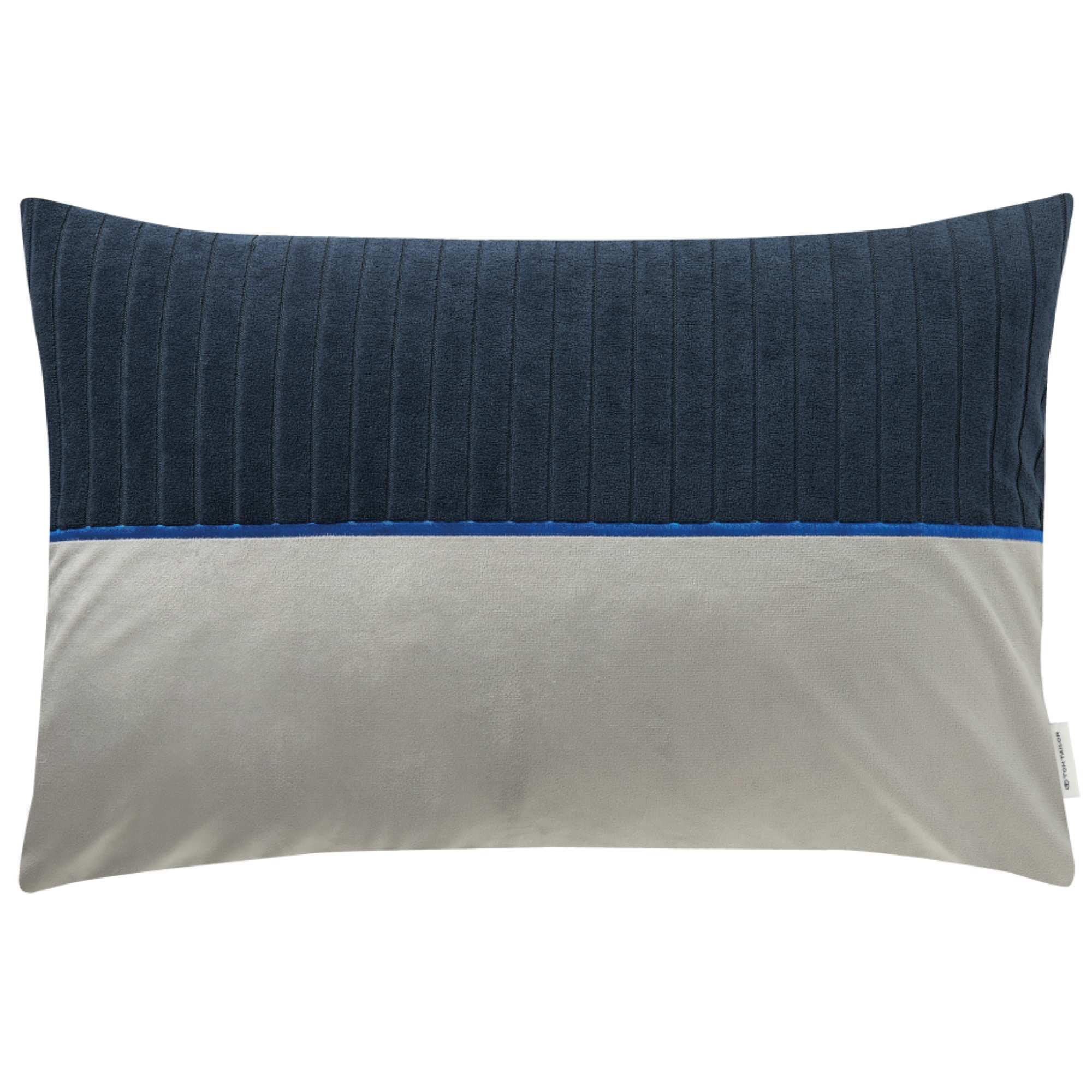 ZIERKISSENHÜLLE DEKOKISSENHÜLLE CORD - Titanfarben, Textil (58/38cm) - Tom Tailor