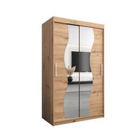 SCHWEBETÜRENSCHRANK 200/120/62 2-türig - Silberfarben/Eiche Artisan, Holz/Kunststoff (120/200/62cm) - Abiks Möbel