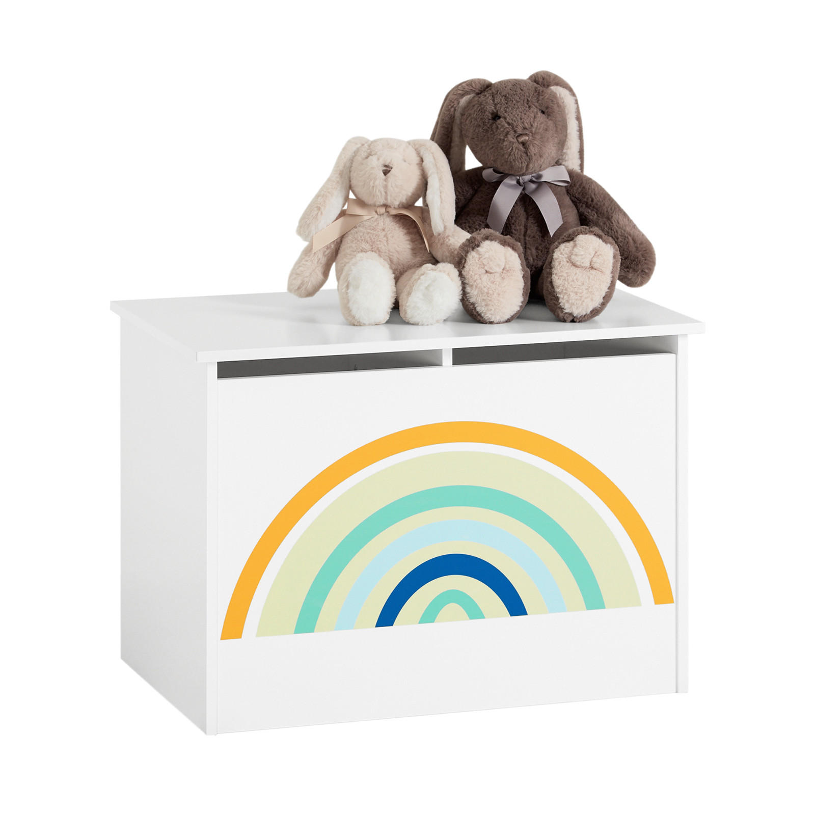 KINDER-SPIELZEUGTRUHE Weiß - Weiß, Holzwerkstoff (62/44/40cm) - SoBuy