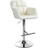 BARHOCKER Stoff creme - Chromfarben/Creme, Textil (57/97/59cm) - CLP