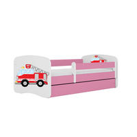 KINDERBETT Löschzug mit Schublade 180/80 90/61/184 - Rosa, Holzwerkstoff (80/180cm) - RAUMHIRSCH FURNITURE