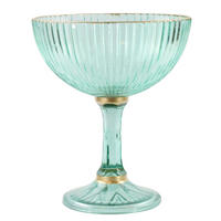 DEKOSCHALE Riviera türkis - Türkis, Glas (18/29/18cm) - FURNARO