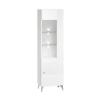 VITRINE – 54 cm – Villa – Weiß Hochglanz - Weiß Hochglanz, Holzwerkstoff (54/190/40cm) - hi-markt