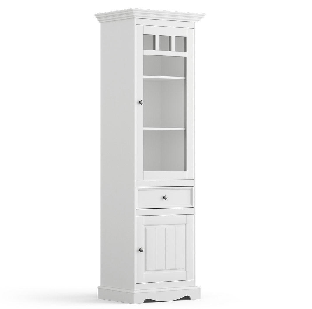 Feldmann-Wohnen Vitrine Weiß 60x190x44 cm