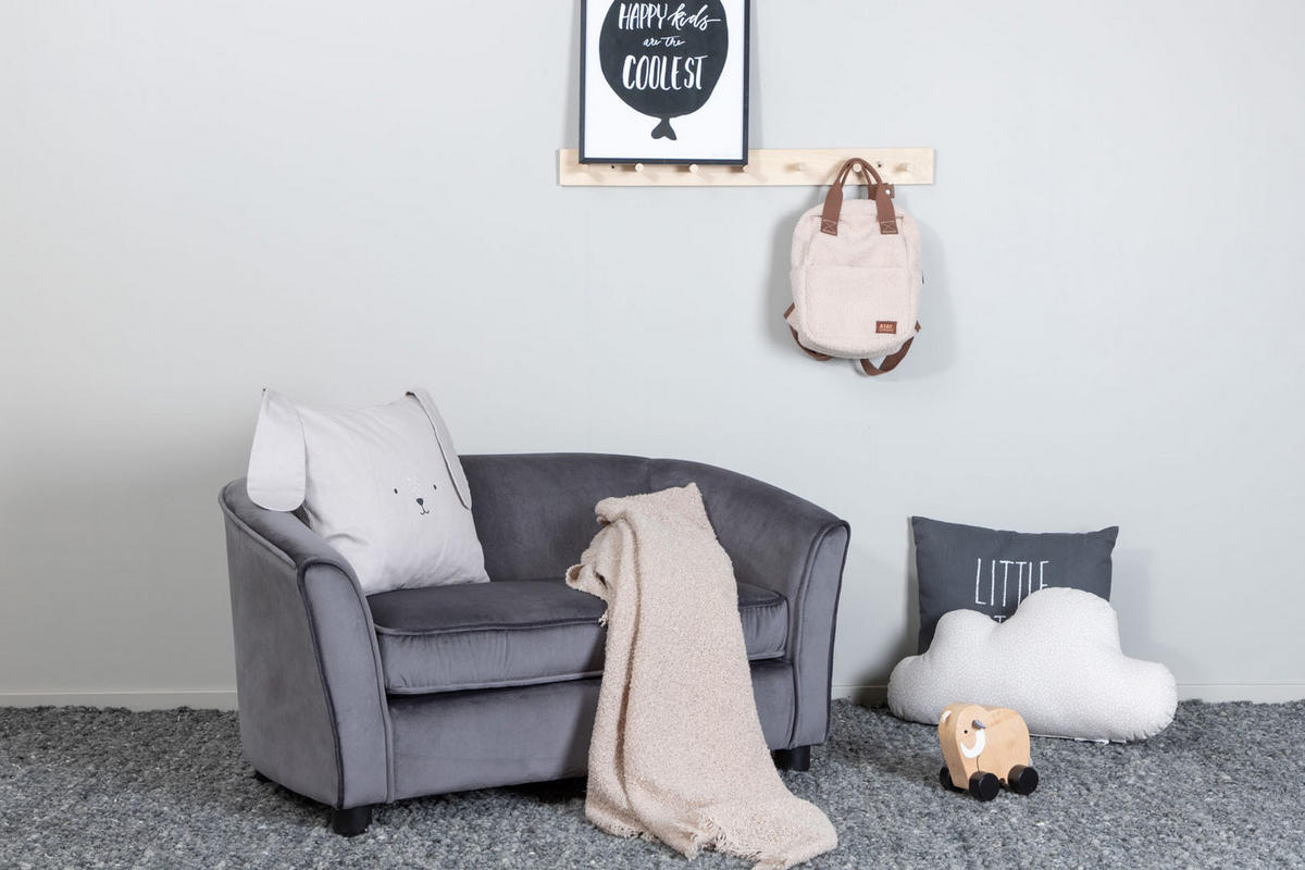 2-SITZER-SOFA grau - Grau, Textil (98/52/62cm) - ebuy24