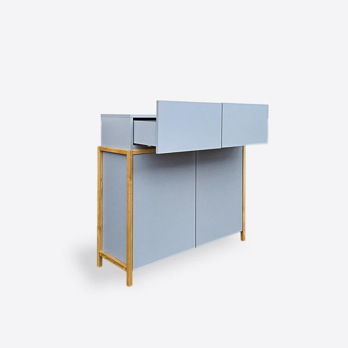 KOMMODE für das Wohnzimmer oder Schlafzimmer BOSTON - Eichefarben, Holz (105/100/35cm) - Rawood Furniture