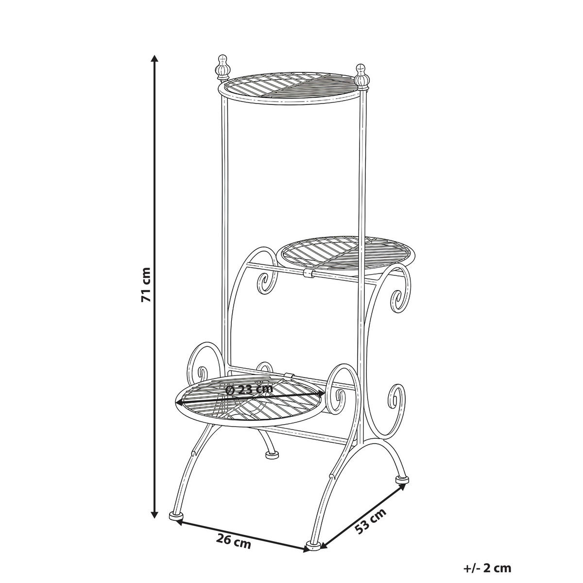 SUPORT PENTRU PLANTE bej Asagao - bej, metal (71cm) - Beliani