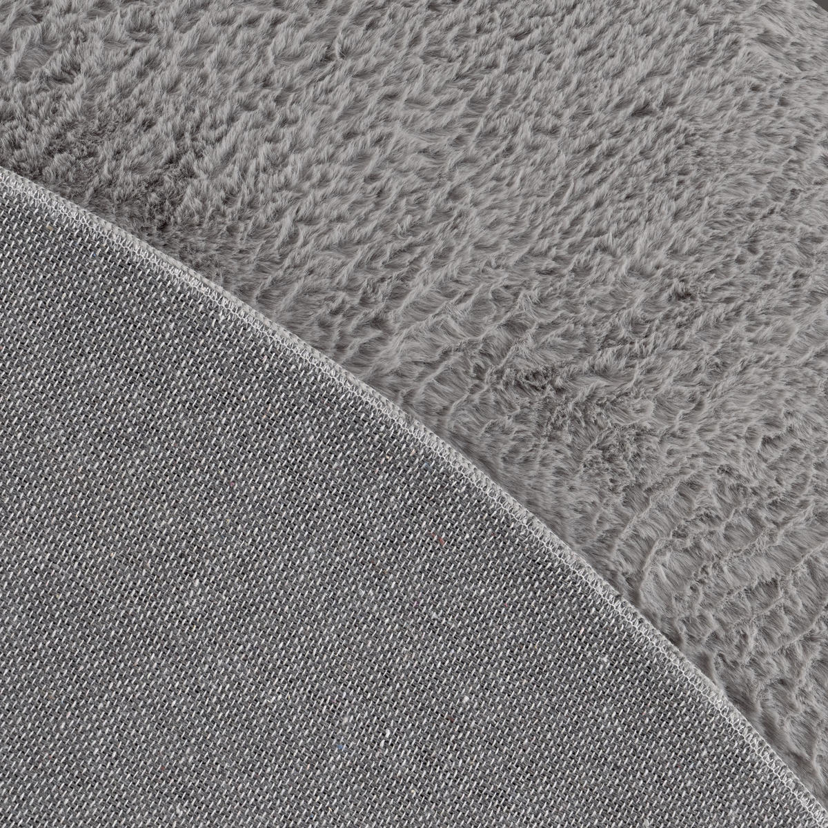 HOCHFLORTEPPICH 100/100 cm Soft 380 - Anthrazit, Textil (100/100cm) - Paco Home
