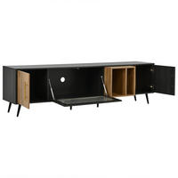 TV-ELEMENT 200/40/55.5 cm Grau mit 3 Türen - Grau, Holz (200/55.5/40cm) - Oxeza