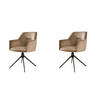 ESSZIMMERSTUHL Pull Champagner 62/61/83 cm 2er-Set - Creme, Textil (61/83/62cm) - Hoyz Collection