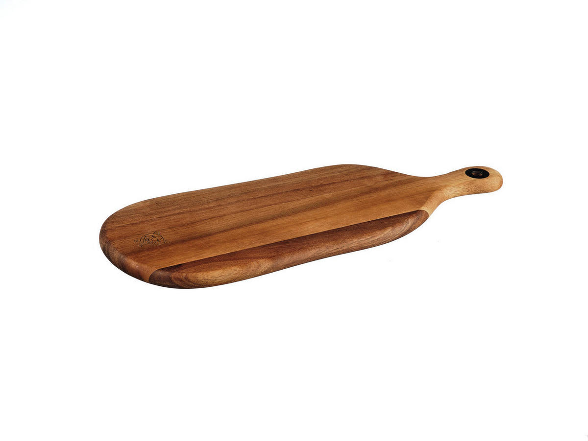 SCHNEIDEBRETT aus Akazienholz Freja - 41 x 16cm - Braun, Holz (16/41cm) - Björn