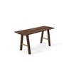 BANK Savia mit goldenen Details - Goldfarben/Walnussfarben, Holz (102/45/36cm) - Woodendot