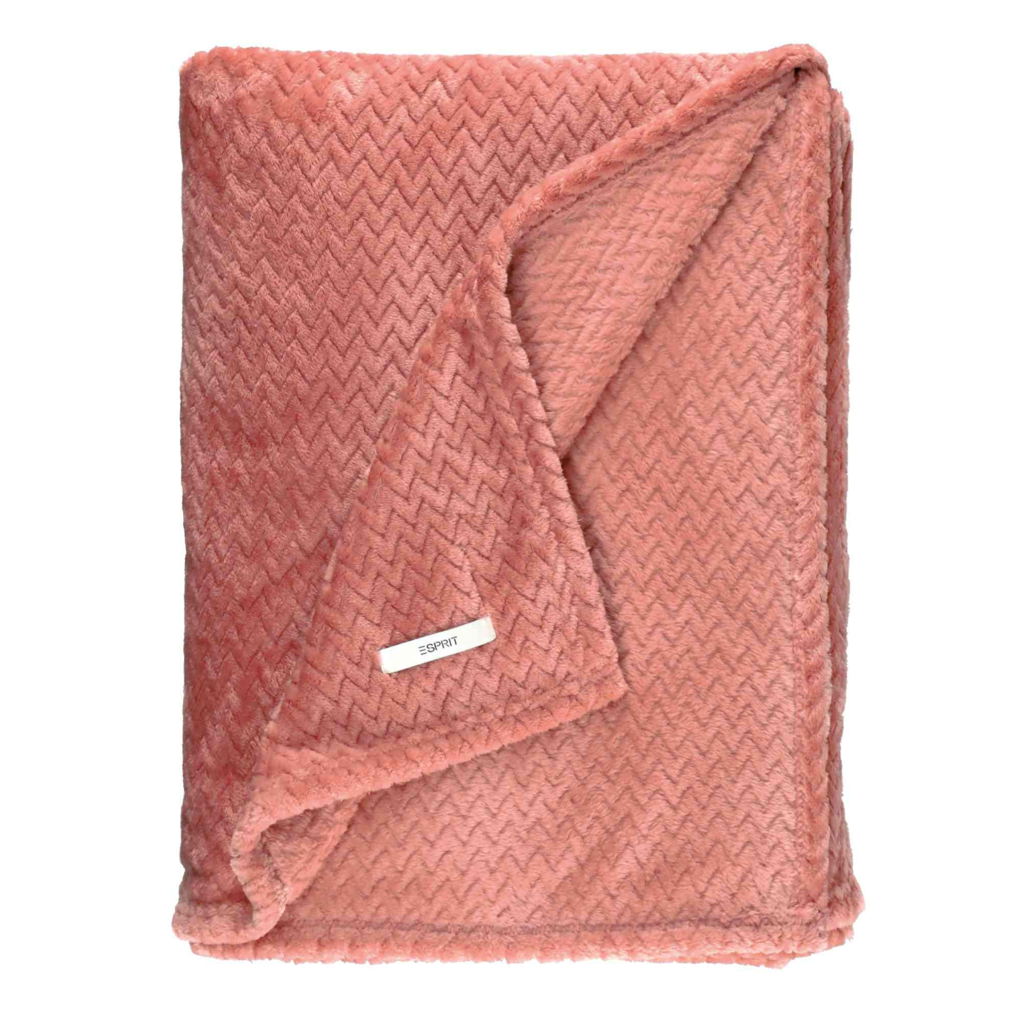 WOHNDECKE COMFY - Pink, Textil (150/200cm) - Esprit