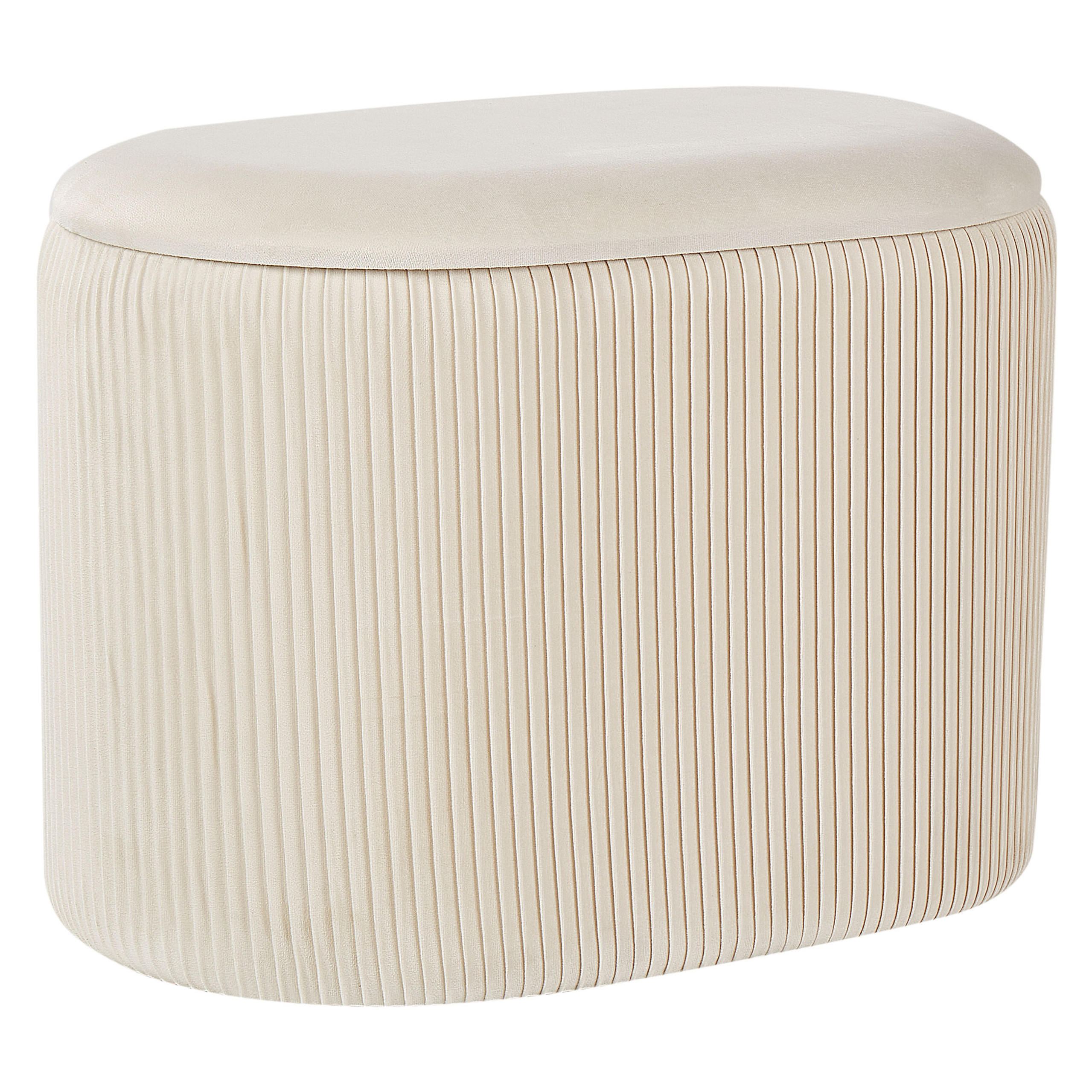 POUF Beige Richland - Beige, Textil (55/41/35cm) - Beliani